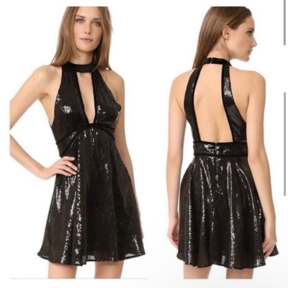 Free People Film Noir black dress size 2